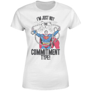 DC Originals Superman Commitment Type Damen T-Shirt – Weiß – S – Weiß