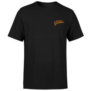 DC Superman Embroidered Unisex T-Shirt – Black – S