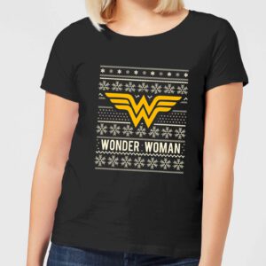 DC Wonder Woman Damen Christmas T-Shirt – Schwarz – S