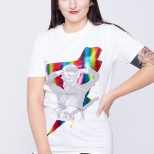 David Bowie - Holographic Bolt White - - T-Shirts
