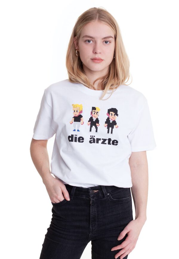 Die Ärzte - Pixel White - T - T-Shirts