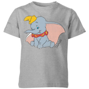 Disney Dumbo Classic Kinder T-Shirt – Grau – 3-4 Jahre