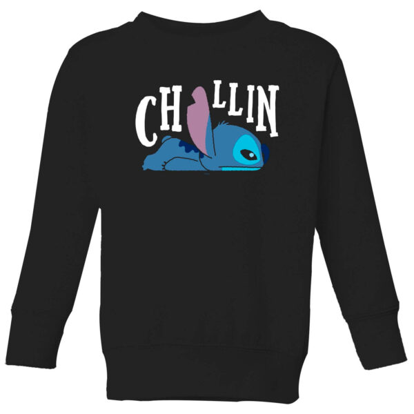 Disney Lilo And Stitch Chillin Kinder Sweatshirt - Schwarz - 3-4 Jahre