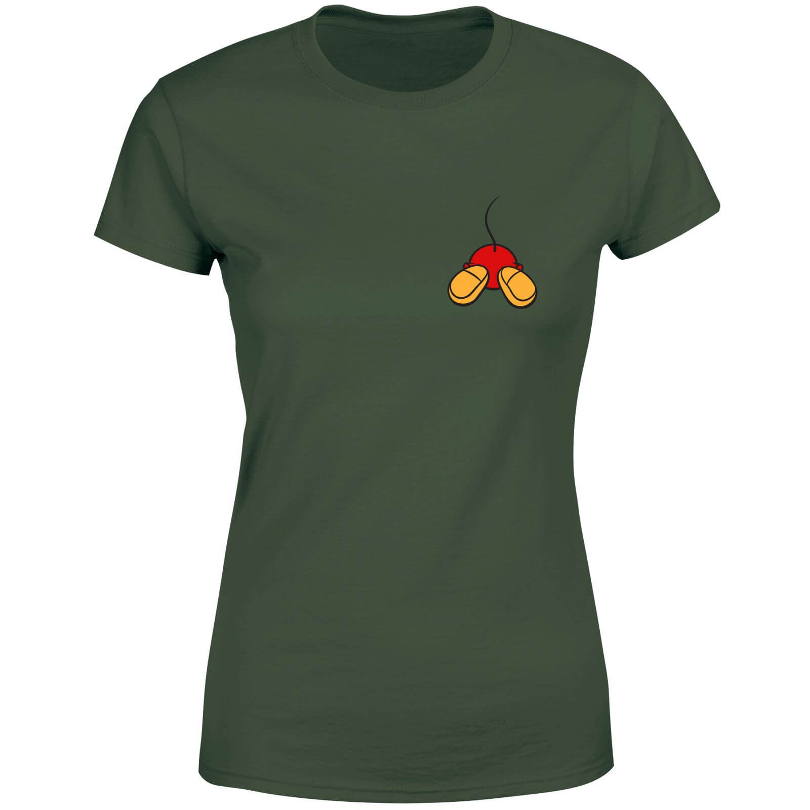 Disney Mickey Mouse Backside Women’s T-Shirt – Green – XS – Grün