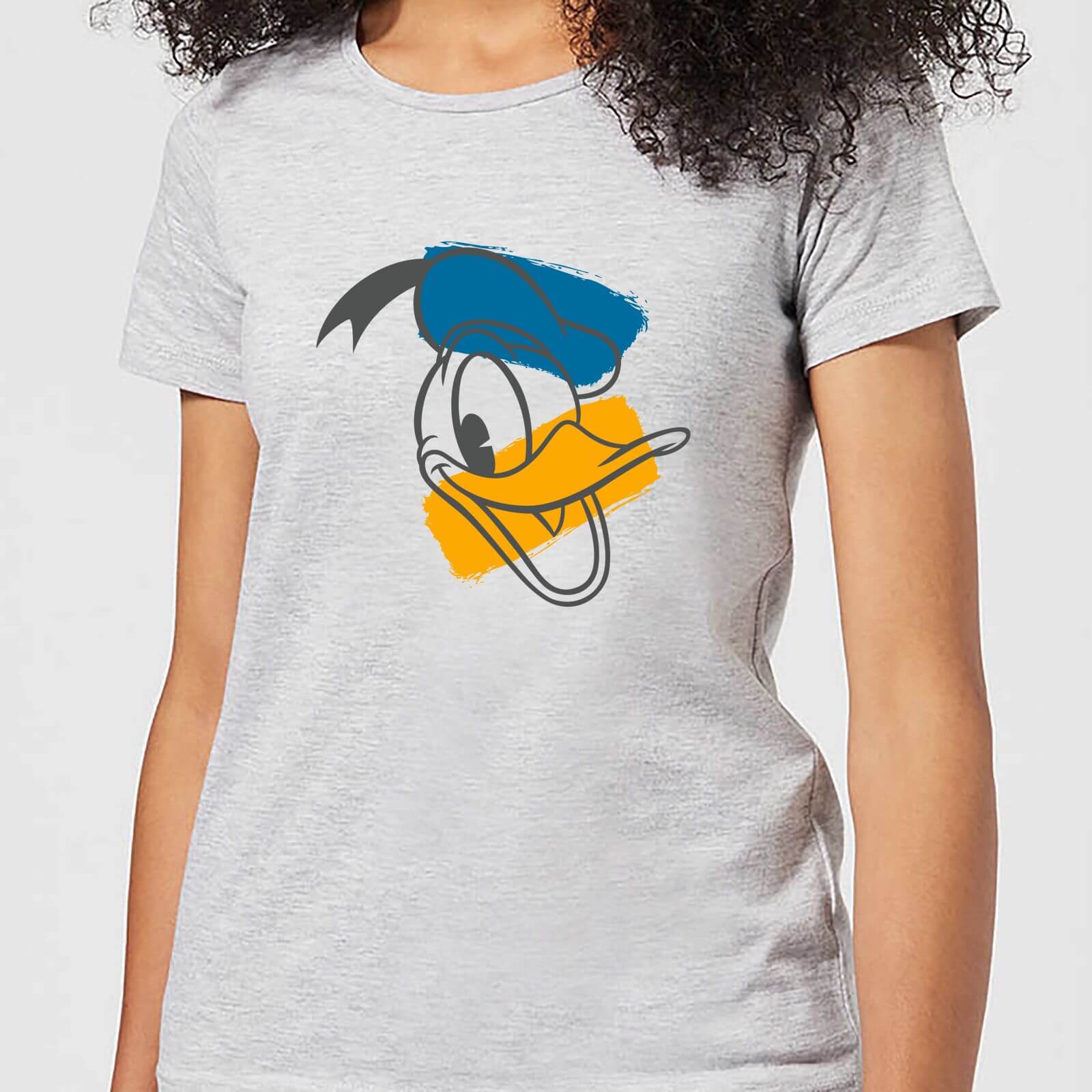 Disney Mickey Mouse Donald Duck Head Frauen T-Shirt – Grau – XS