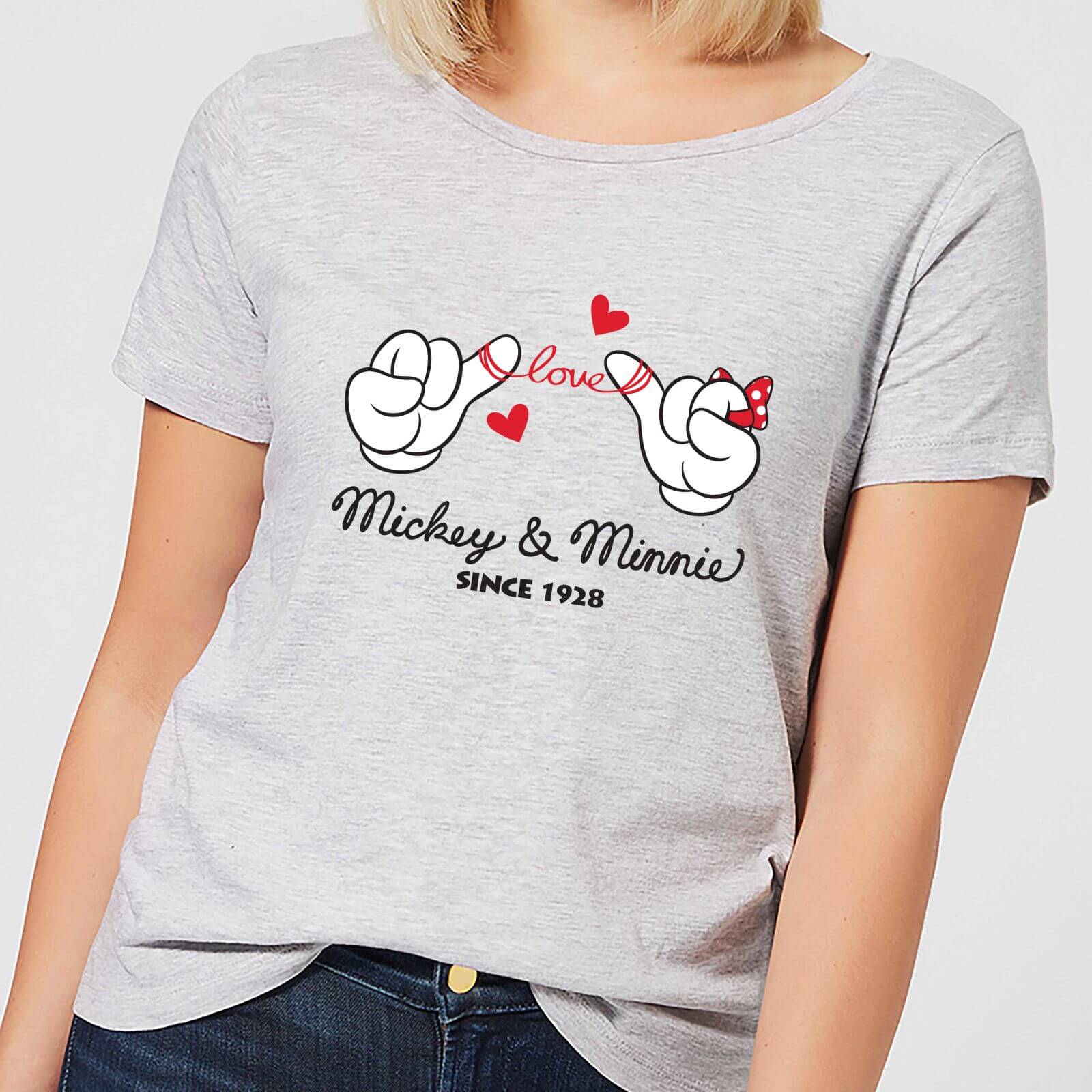 Disney Mickey Mouse Love Hands Frauen T-Shirt – Grau – XS