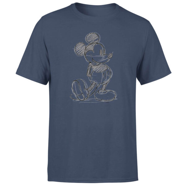 Disney Mickey Mouse Sketch Men's T-Shirt - Navy - S - Marineblau