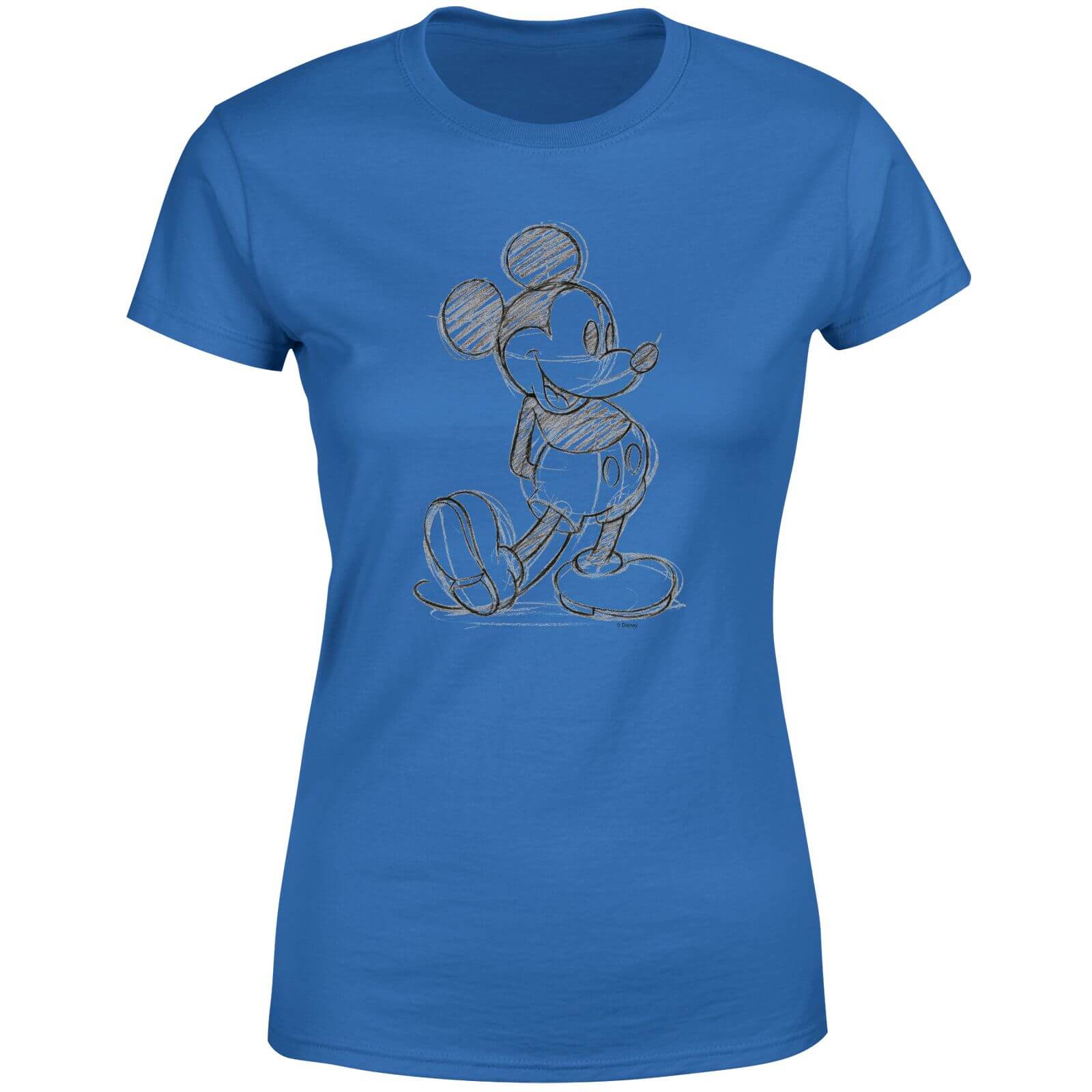 Disney Mickey Mouse Sketch Women’s T-Shirt – Blue – XS – Blue