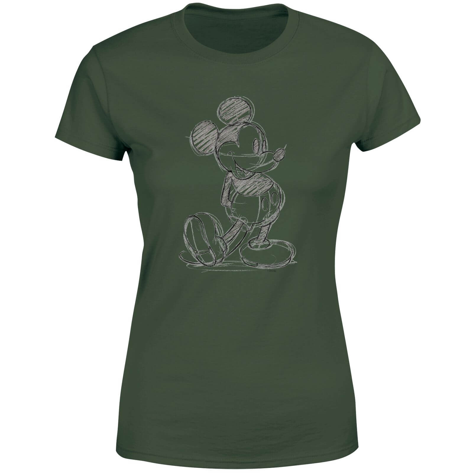 Disney Mickey Mouse Sketch Women’s T-Shirt – Green – XS – Grün