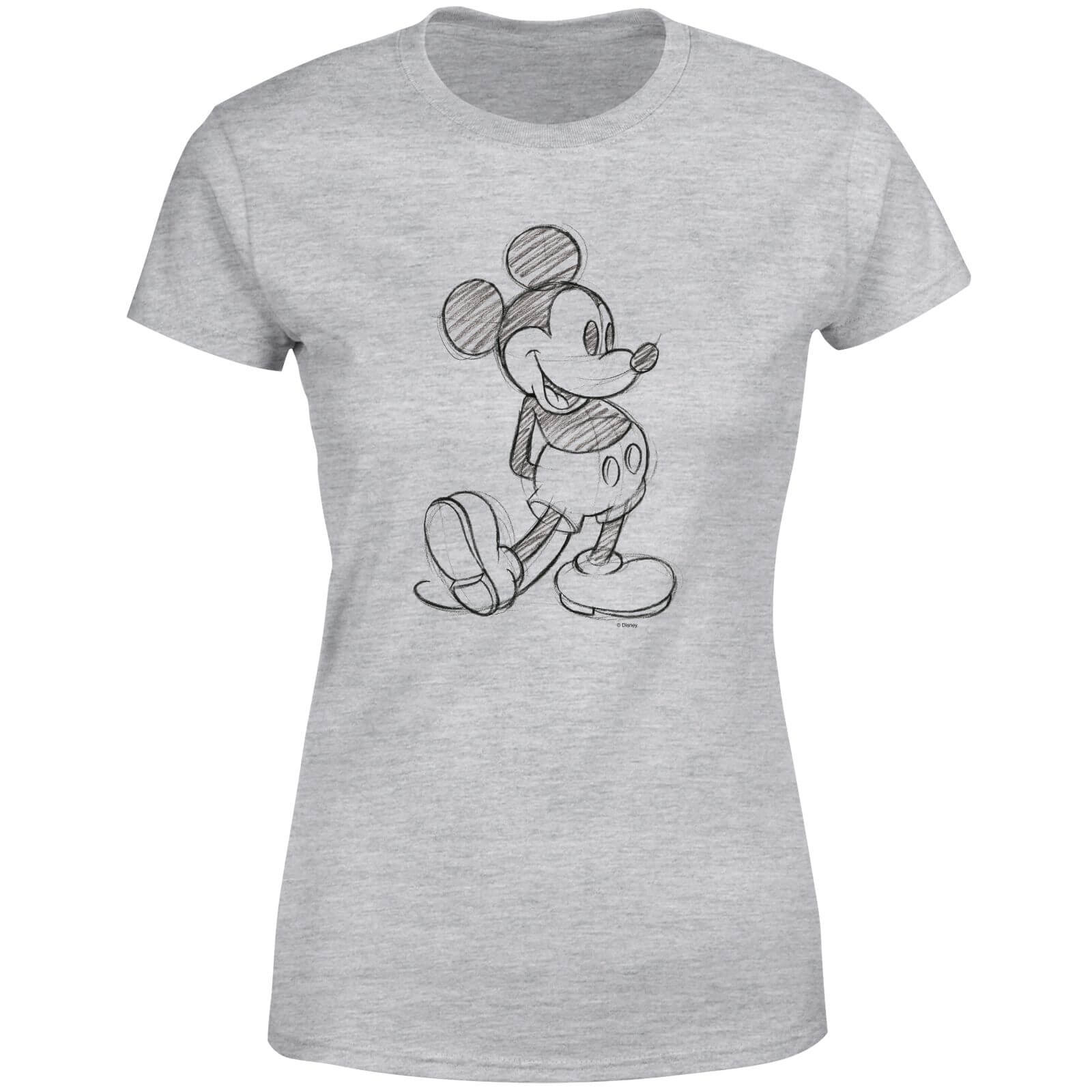 Disney Mickey Mouse Sketch Women’s T-Shirt – Grey – XS – Grey