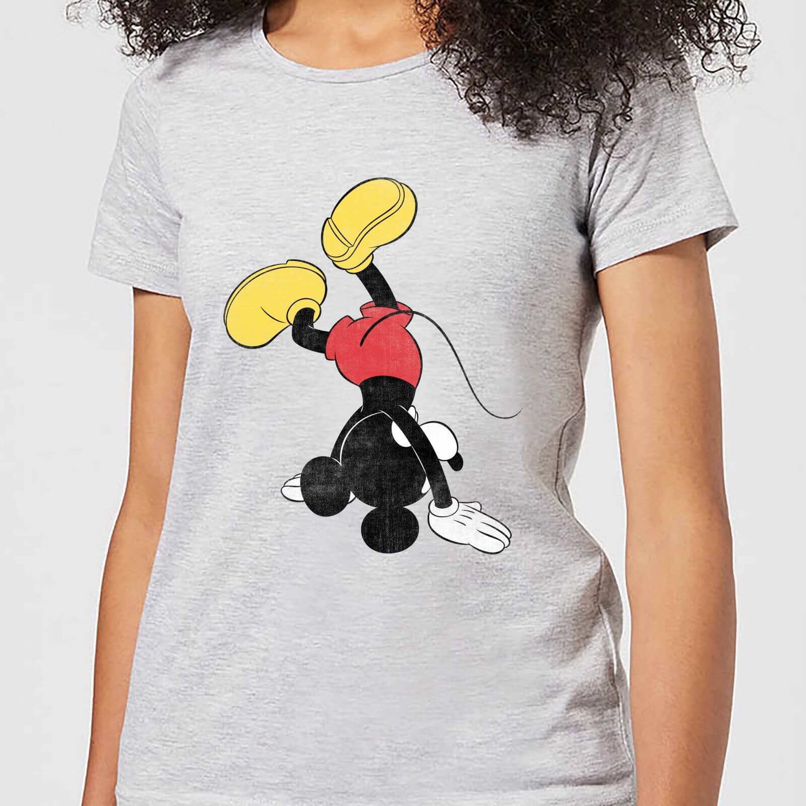 Disney Mickey Mouse Upside Down Frauen T-Shirt – Grau – XS – Grau