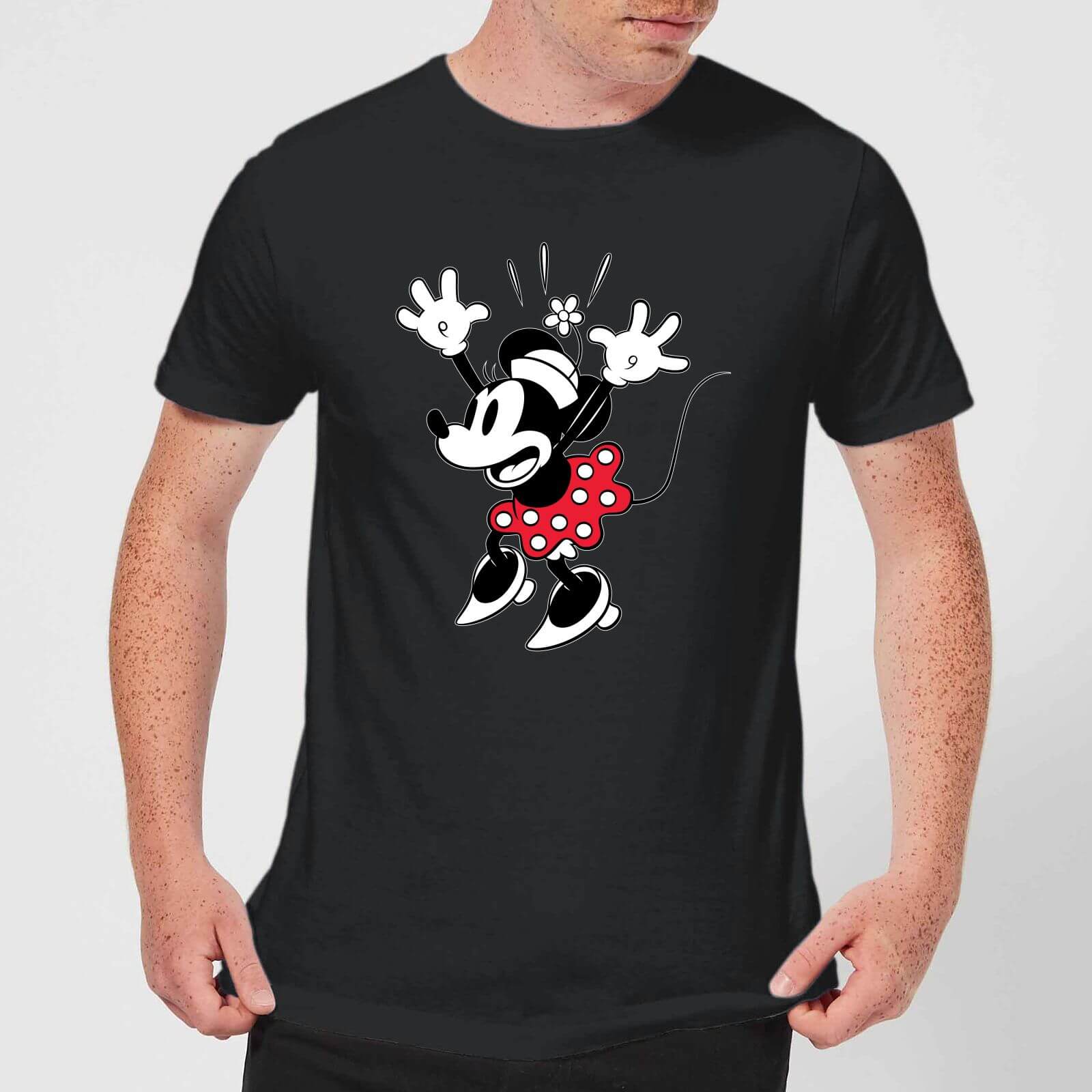 Disney Minnie Mouse Surprise Herren T-Shirt – Schwarz – S