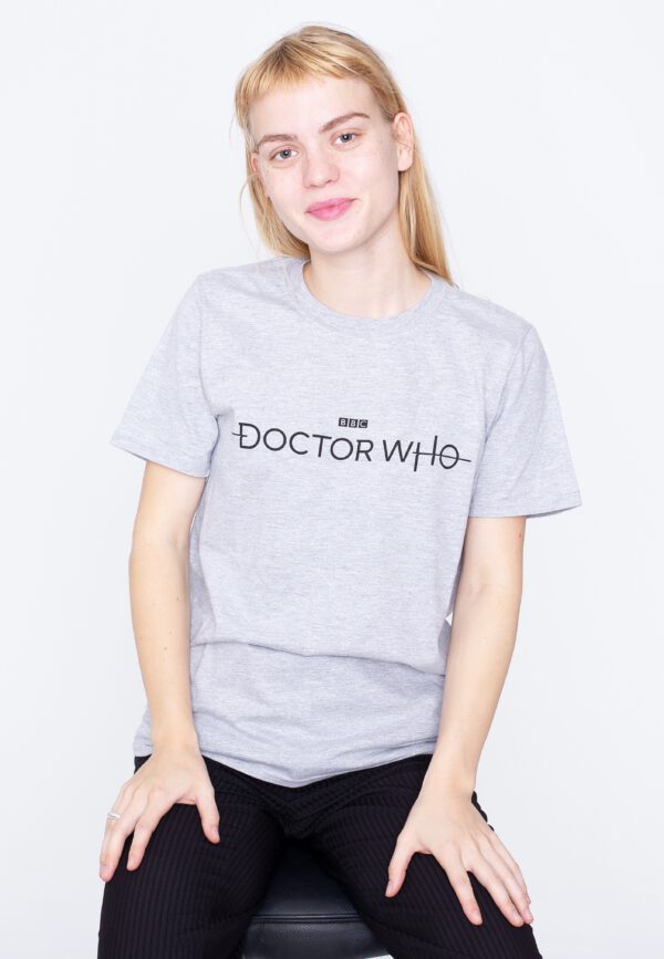 Doctor Who - Logo Grey - - T-Shirts