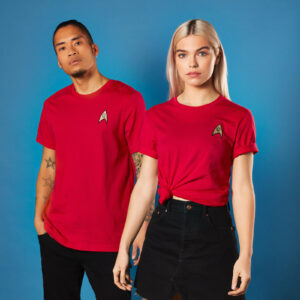 EmbroideRot Operations Badge Star Trek T-shirt – Rot – S – Rot