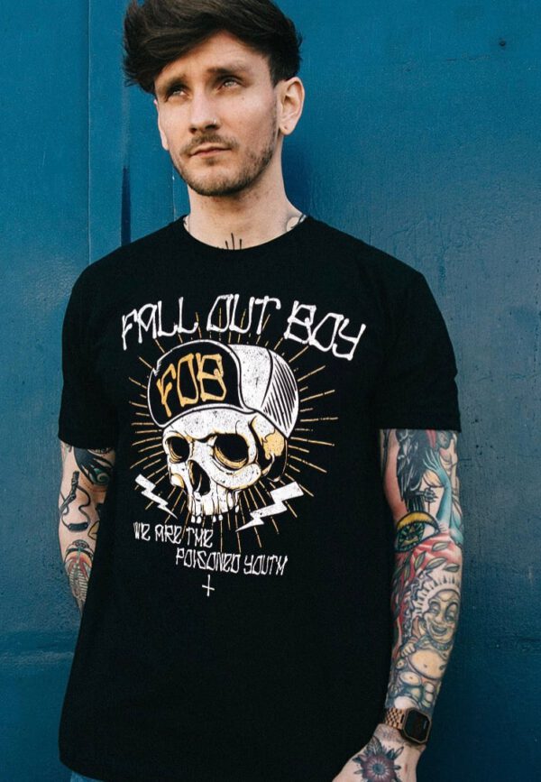 Fall Out Boy - Chest Youth Skull - - T-Shirts