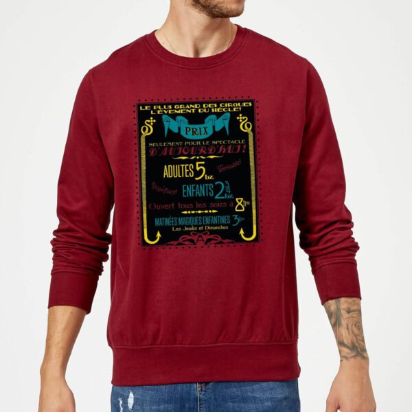 Fantastic Beasts Les Plus Grand Des Cirques Sweatshirt - Burgundy - M - Bordeauxrot