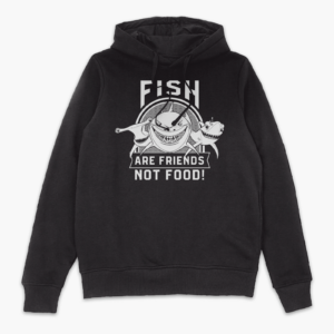 Finding Nemo Fish Are Friends Not Food Hoodie – Black – S – Schwarz