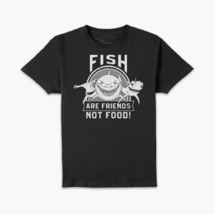 Finding Nemo Fish Are Friends Not Food Unisex T-Shirt – Black – S – Schwarz