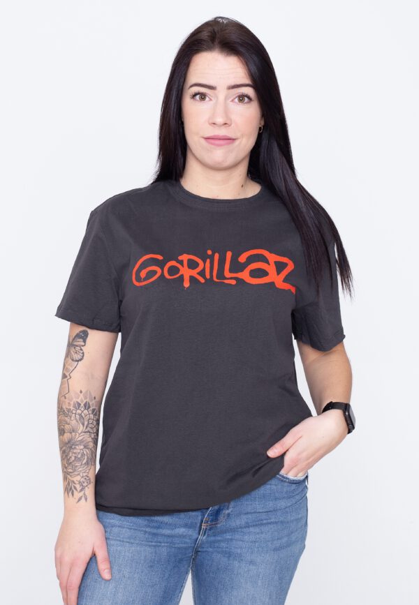 Gorillaz - Logo Charcoal - - T-Shirts