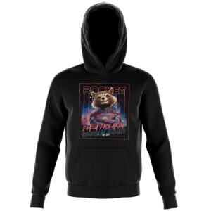 Guardians of the Galaxy Glowing Rocket Raccoon Kids‘ Hoodie – Black – 3-4 Jahre