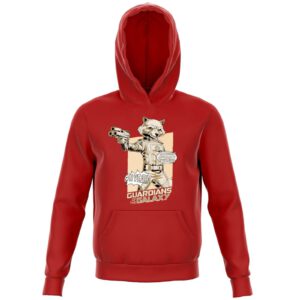 Guardians of the Galaxy Rocket Raccoon Oh Yeah! Kids‘ Hoodie – Red – 3-4 Jahre