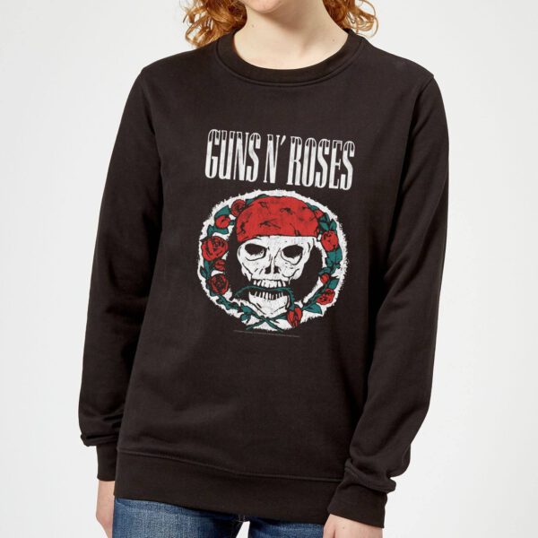 Guns N Roses Circle Skull Damen Weihnachtspullover - Schwarz - L - Schwarz