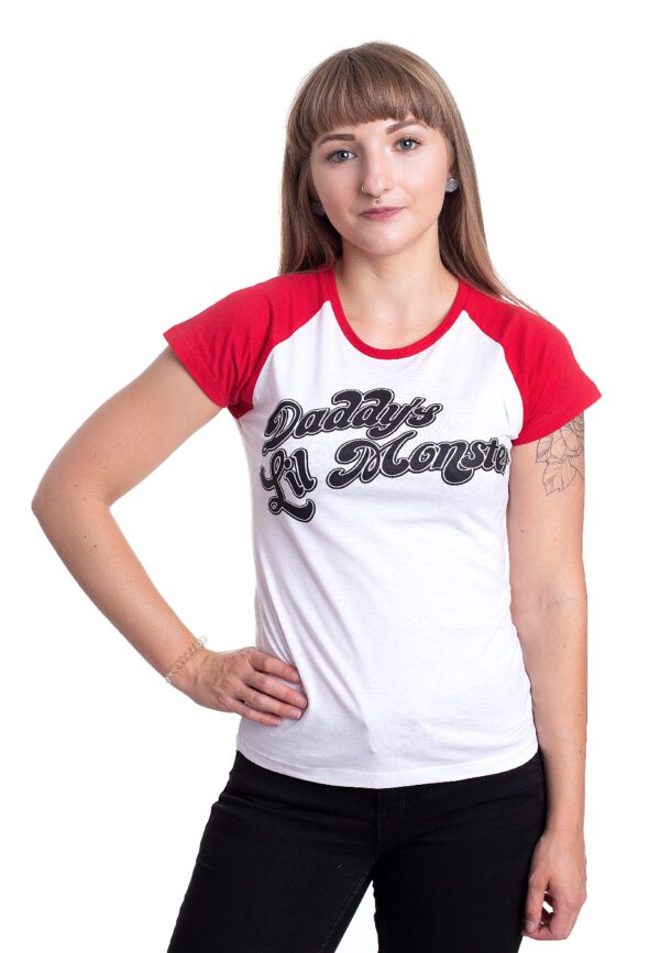 Harley Quinn - Daddy's Lil Monster Baseball White/Red - Girlies