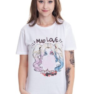 Harley Quinn – Harley Quinn Bubble Gum Portrait White – T-Shirt