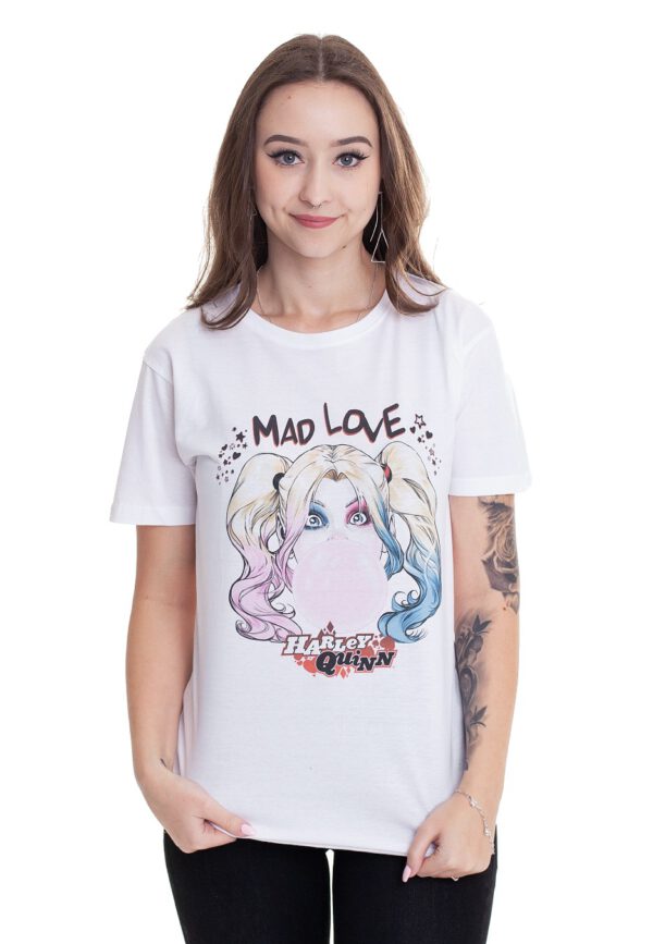 Harley Quinn - Harley Quinn Bubble Gum Portrait White - - T-Shirts