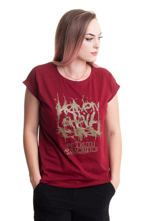 Heaven Shall Burn - Gold OTAS Extended Shoulder Maroon - Girlies