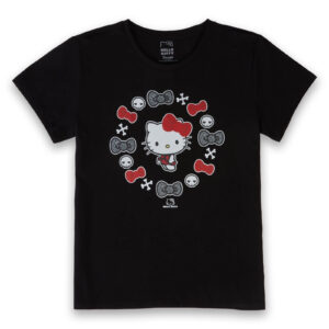 Hello Kitty Round Bow Women's T-Shirt - Black - XS - Schwarz