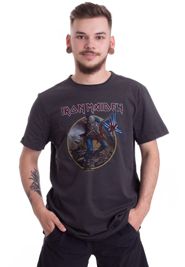 Iron Maiden - The Trooper Charcoal - - T-Shirts