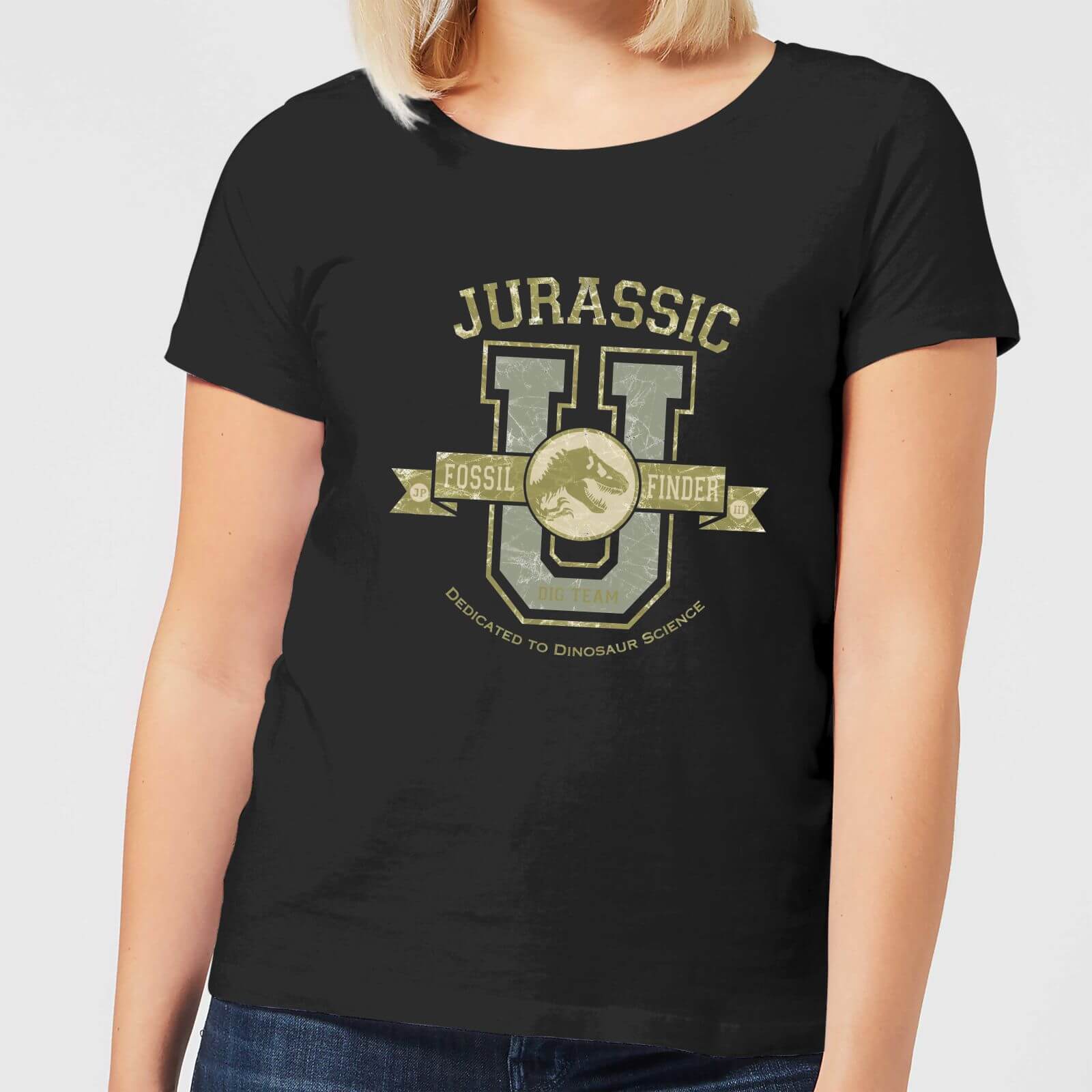 Jurassic Park Fossil Finder Women’s T-Shirt – Black – S – Schwarz