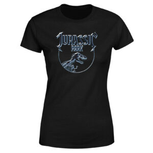 Jurassic Park Logo Metal Women’s T-Shirt – Schwarz – S