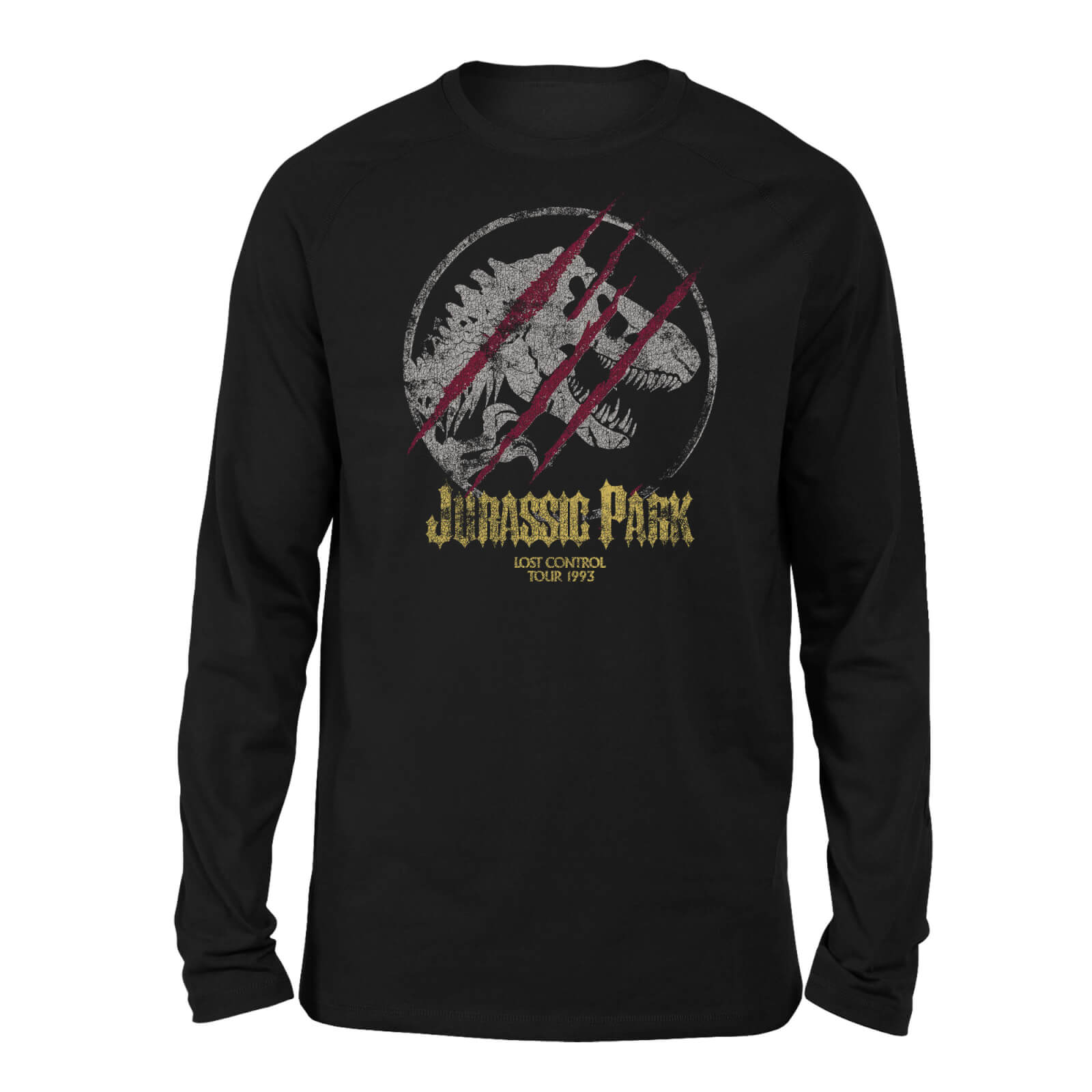 Jurassic Park Lost Control Unisex Langarm T-Shirt – Schwarz – S