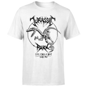 Jurassic Park Raptor Drawn Men’s T-Shirt – Weiß – S