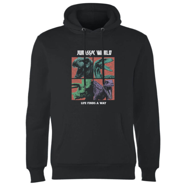 Jurassic Park World Four Colour Faces Hoodie - Schwarz - S