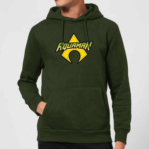 Justice League Aquaman Logo Hoodie - Forest Green - S - Forest Green