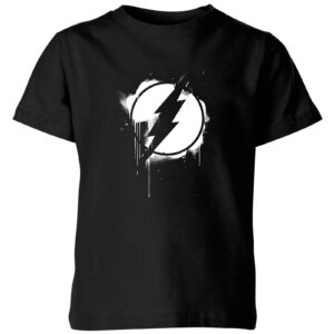 Justice League Graffiti The Flash Kids‘ T-Shirt – Black – 3-4 Jahre – Schwarz