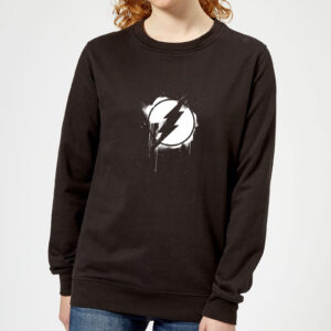 Justice League Graffiti The Flash Women’s Sweatshirt – Black – XS – Schwarz