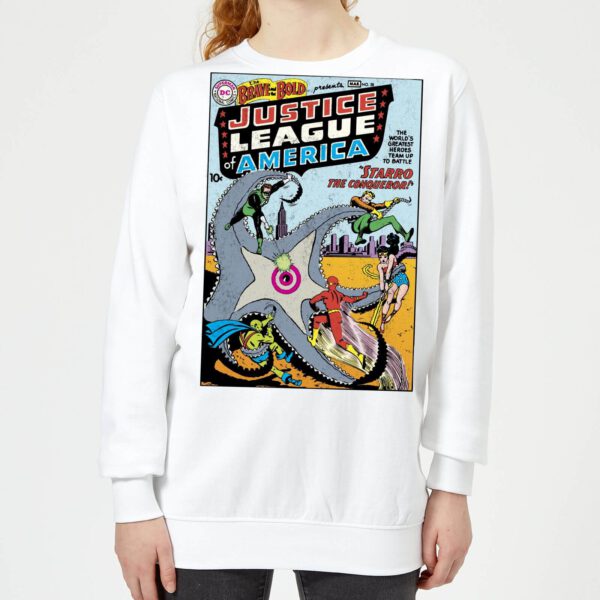 Justice League Starro The Conqueror Cover Women's Sweatshirt - White - XS - Weiß