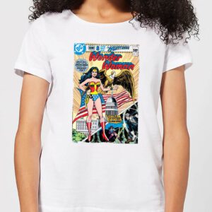 Justice League Wonder Woman Cover Women’s T-Shirt – White – S