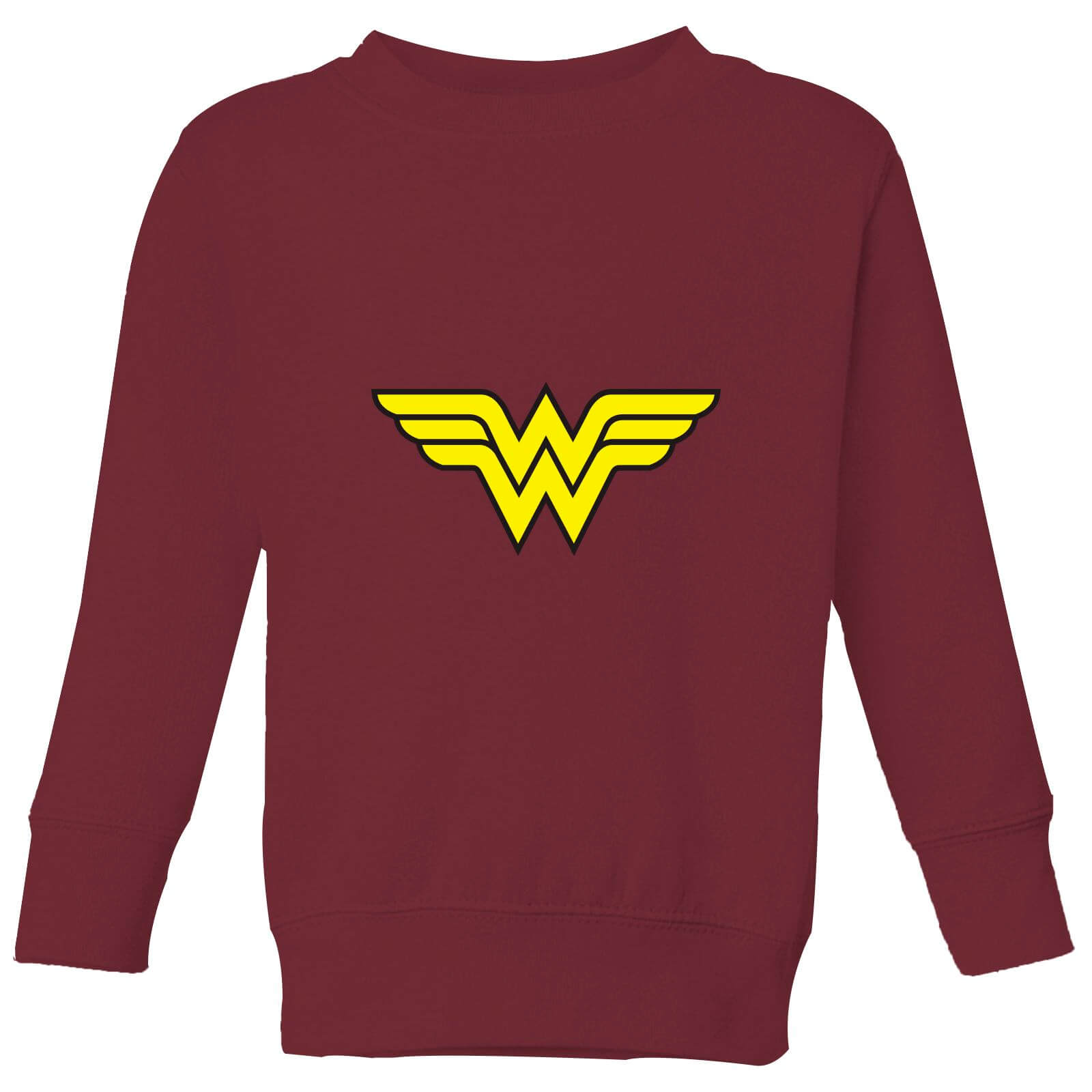 Justice League Wonder Woman Logo Kids‘ Sweatshirt – Burgundy – 3-4 Jahre – Burgundy