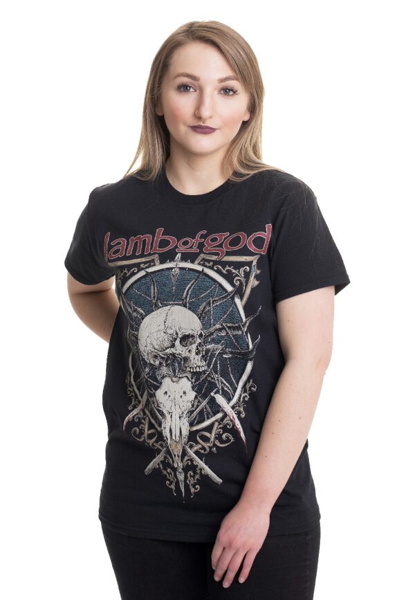 Lamb Of God - Skull Kopia Black - - T-Shirts