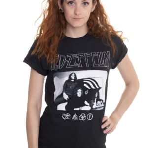 Led Zeppelin - Icon Logo Photo - - T-Shirts