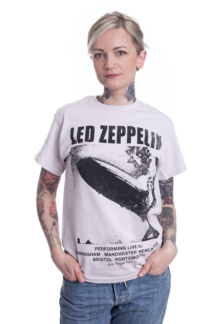 Led Zeppelin - UK Tour '69 LZ1 Grey - - T-Shirts