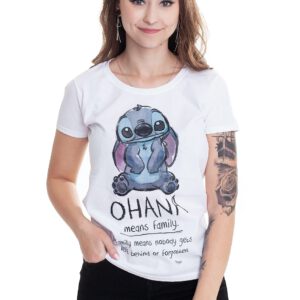 Lilo & Stitch – Ohana Means Family White – Girly