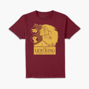Lion King Simbas Journey Unisex T-Shirt - Burgundy - XS - Burgundy