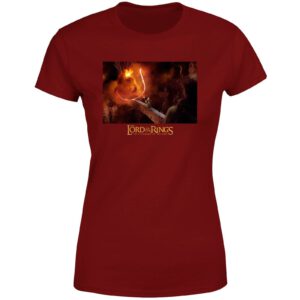 Lord Of The Rings You Shall Not Pass Women’s T-Shirt – Burgundy – XS – Burgundy