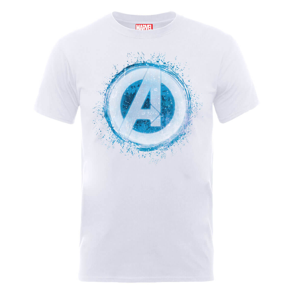 Marvel Avengers Assemble Glowing Logo T-Shirt – Weiß – M